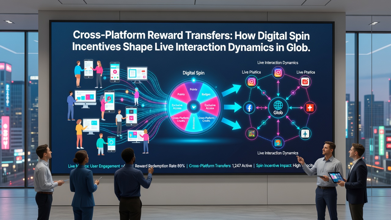 Screenshot showing user interface for transferring digital spin rewards to live casino tables across global networks