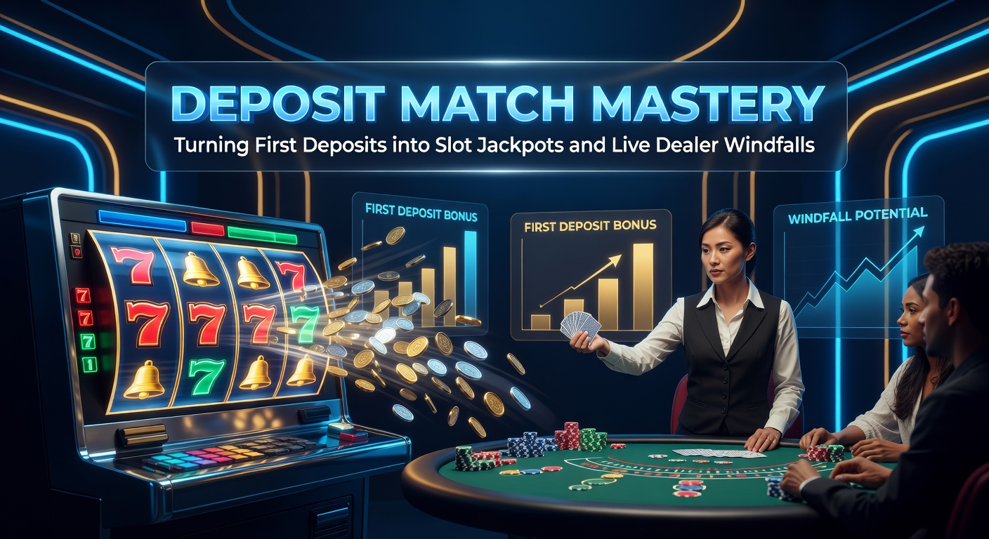 Vibrant online casino interface showing a deposit match bonus activation on a slot game screen with jackpot counters ticking upward