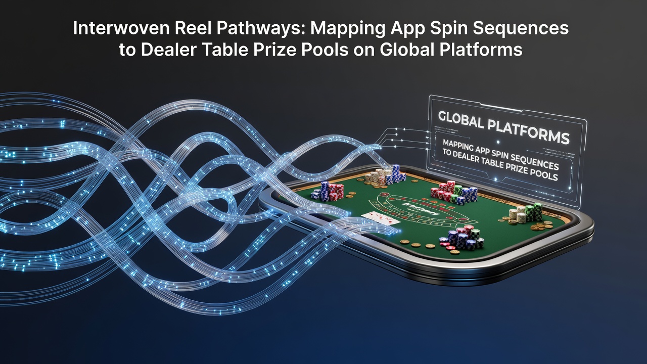 Visualization of app-based slot spin sequences connecting to international live dealer table prize pools