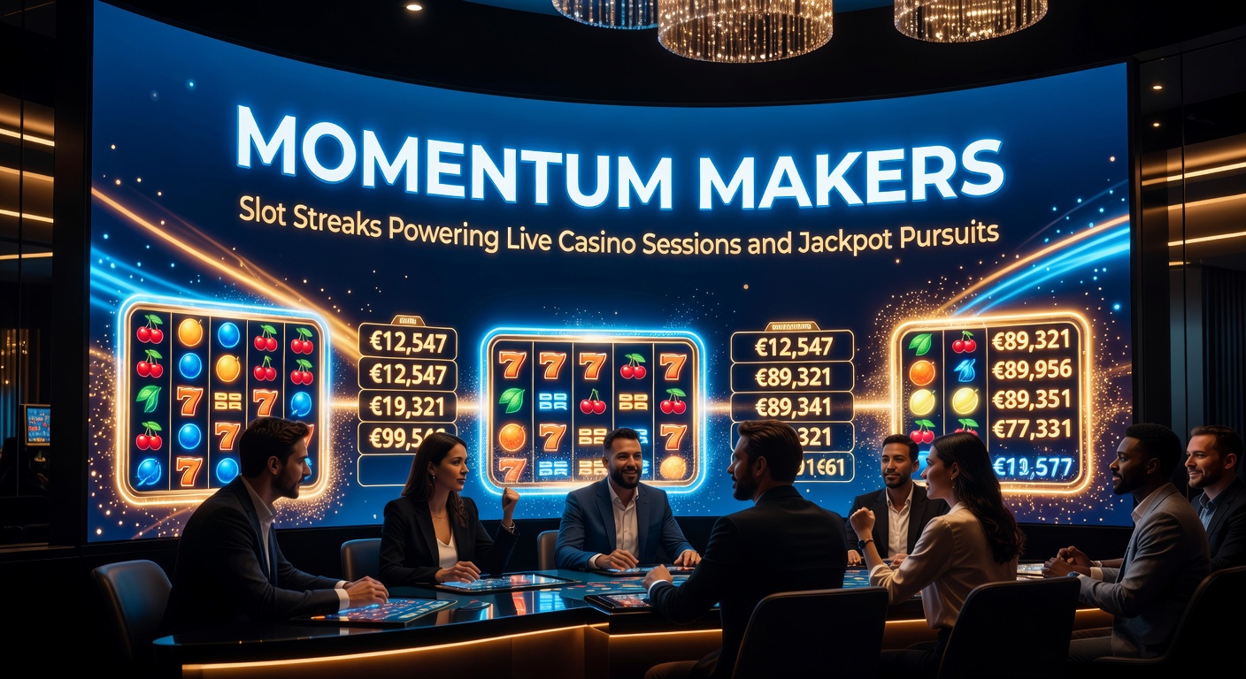 Vibrant slot machine reels spinning with glowing jackpot symbols transitioning into a live dealer blackjack table in a bustling online casino interface