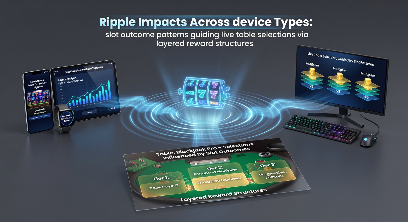 Illustration showing slot machines on mobile and desktop devices connected to live casino tables via reward pathways