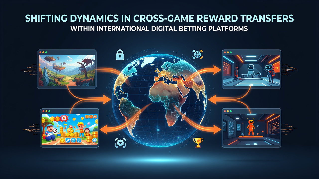 Screenshot of a digital wallet interface displaying cross-game reward balances and transfer options between slot and table game categories