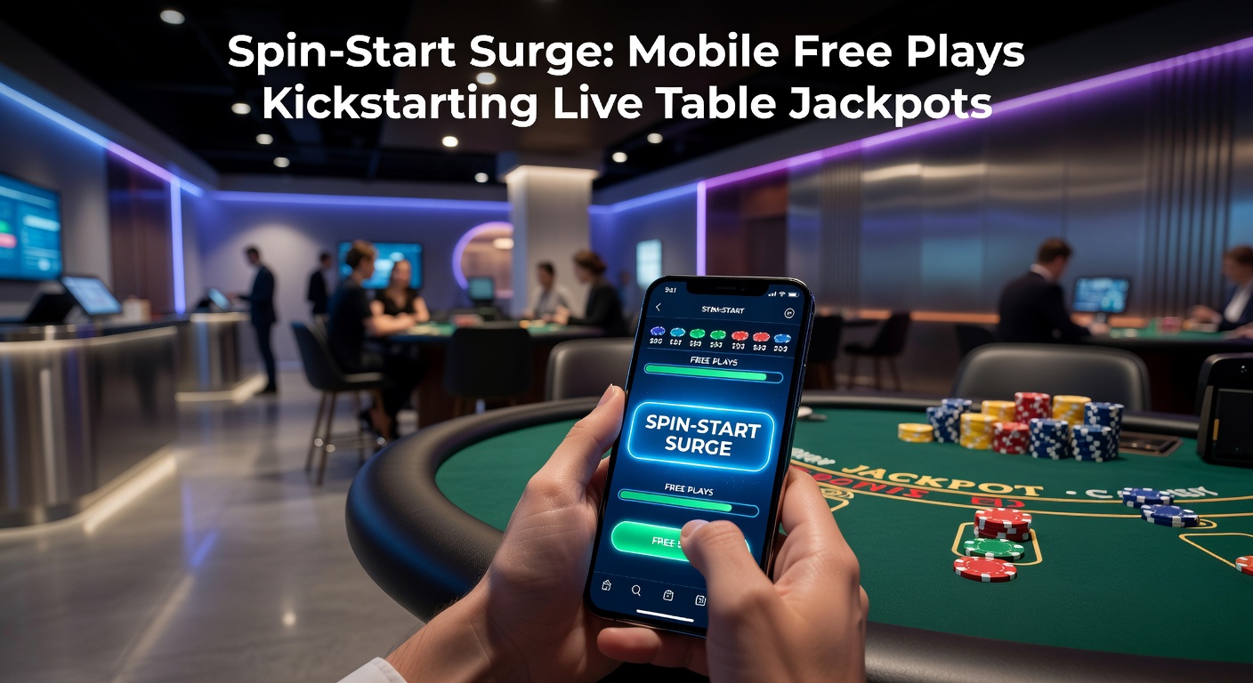 Mobile phone screen displaying a slot machine free spin bonus transitioning to a live dealer blackjack table with jackpot meter rising